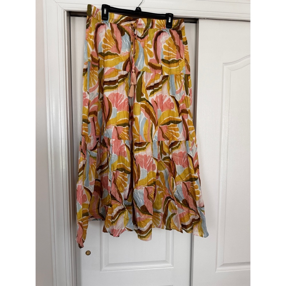 NWOT Nicole Miller Artelier Watercolor Maxi Skirt